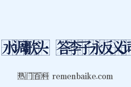 水调歌头·答李子永反义词是什么意思的图片